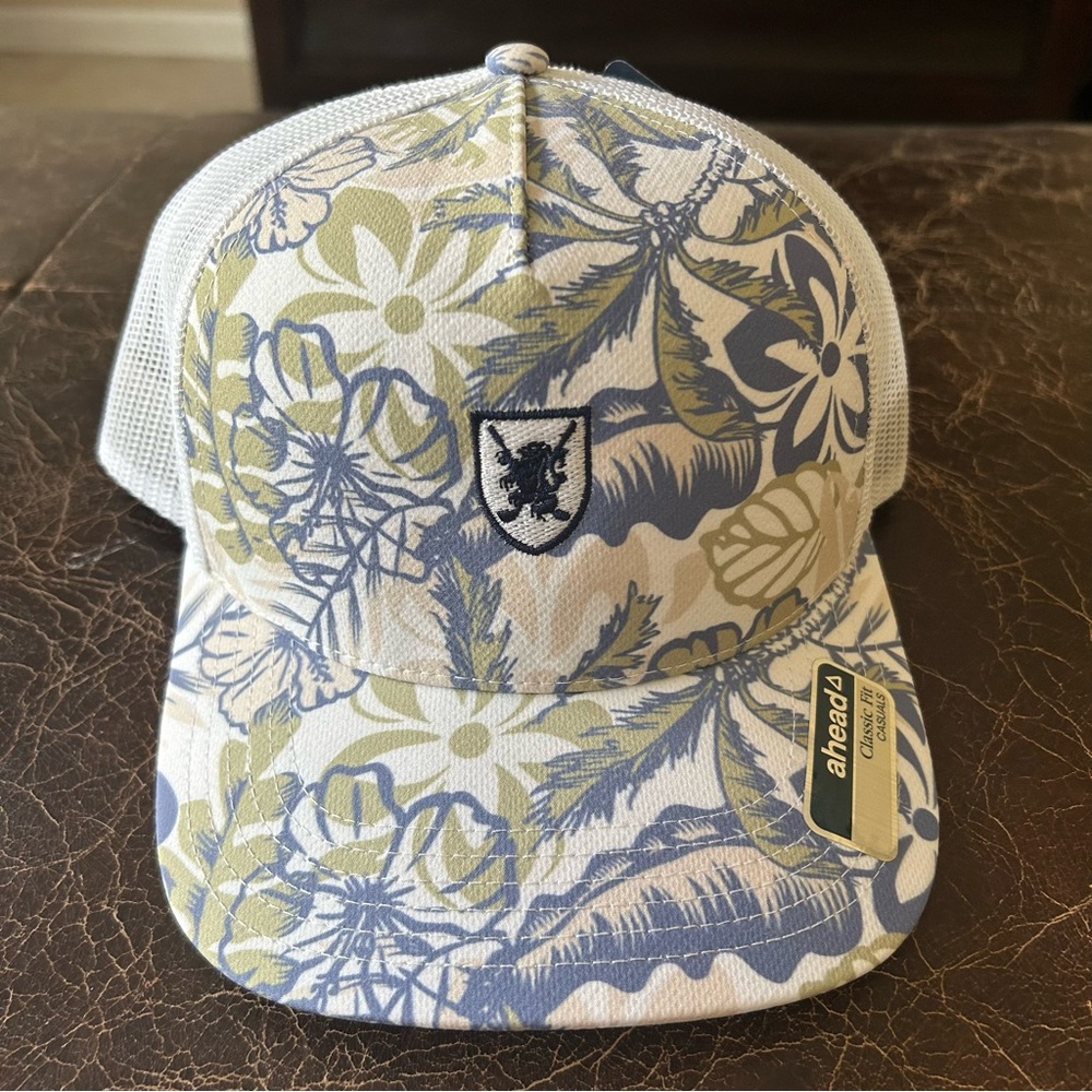 Ahead Trucker Floral Hawaiian Snap Back Golf Athletic Hat